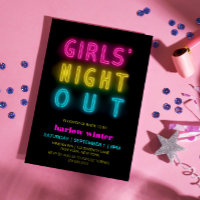 Neon Lights Girls' Night Out Bachelorette Party