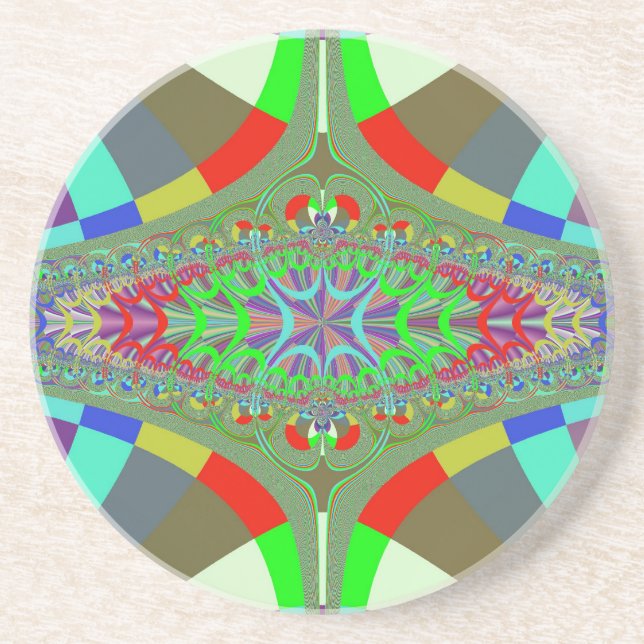 Neon Lights Ladder Fractal Coaster (Front)