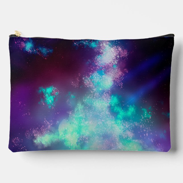 Neon Lights Night Sky  Accessory Pouch (Front)