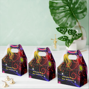 Neon Lights Spirals Starbursts Colourful Favour Box