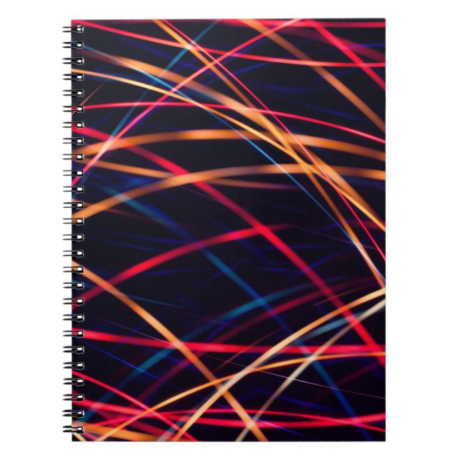 Neon lights texture with long exposure.abstract, a notebook (Front)