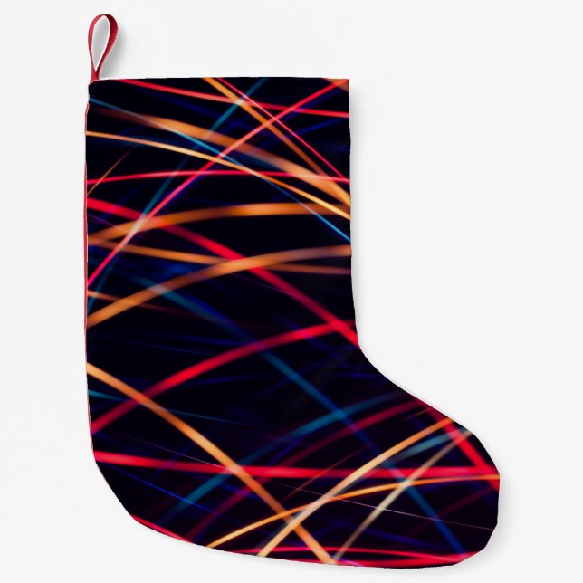 Neon lights texture with long exposure.abstract, a small christmas stocking (Front)