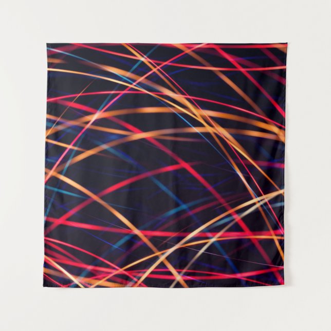 Neon lights texture with long exposure.abstract, a tapestry (Front)