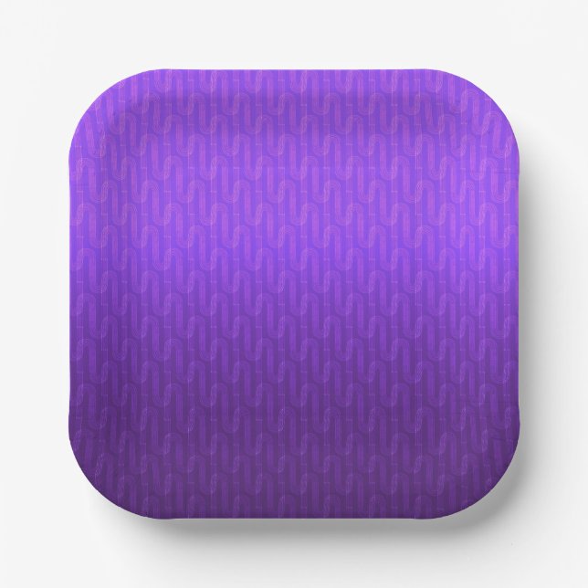Neon lilac gradient. paper plate (Front)