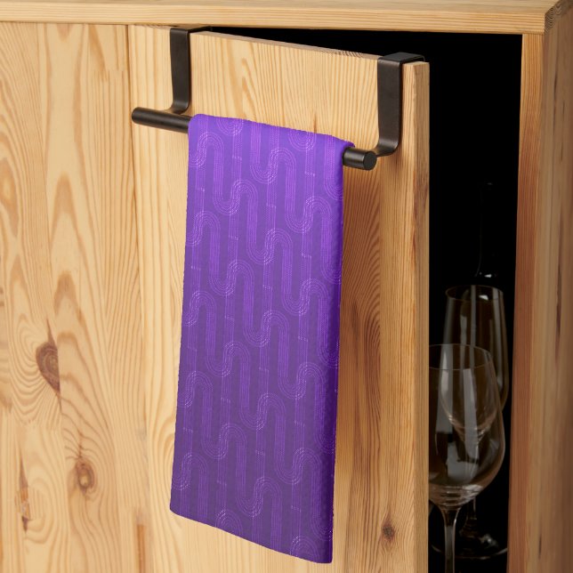 Neon lilac gradient. tea towel (Thirds Fold)