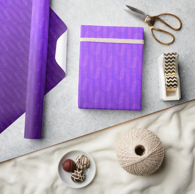 Neon lilac gradient. wrapping paper (Crafts)