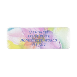 NEON LILY RETURN ADDRESS LABELS