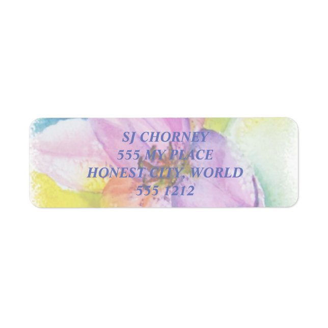 NEON LILY RETURN ADDRESS LABELS (Front)