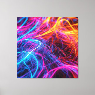 Neon Lines Canvas Print