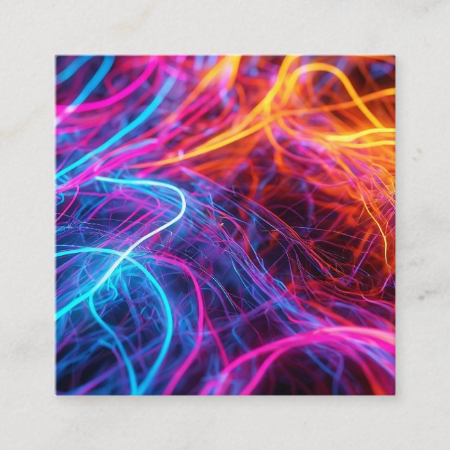 Neon Lines Enclosure Card (Front)