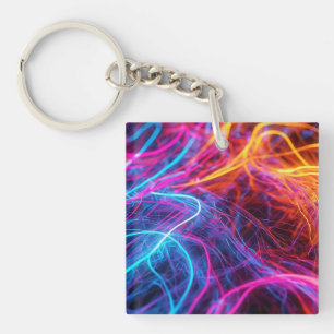 Neon Lines Key Ring