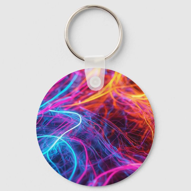 Neon Lines Key Ring (Front)