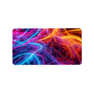 Neon Lines Label