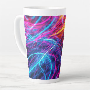 Neon Lines Latte Mug