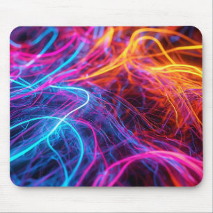 Neon Lines Mouse Mat