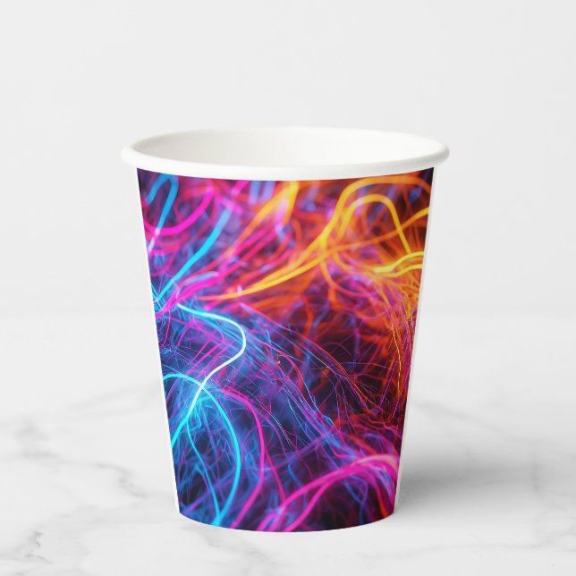 Neon Lines Paper Cups (Front)