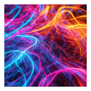 Neon Lines Photo Print