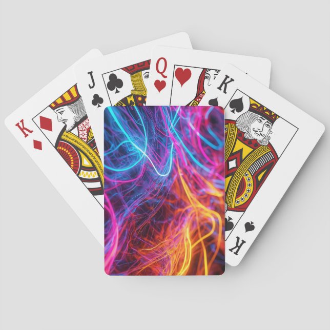Neon Lines Playing Cards (Back)