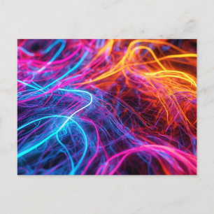 Neon Lines Postcard