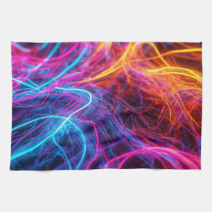 Neon Lines Tea Towel