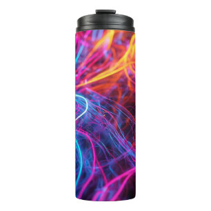 Neon Lines Thermal Tumbler