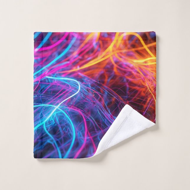 Neon Lines Wash Cloth (Wash Cloth)
