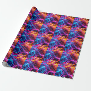 Neon Lines Wrapping Paper