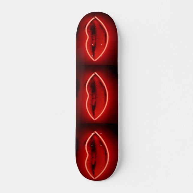 Neon Lips Skateboard (Front)