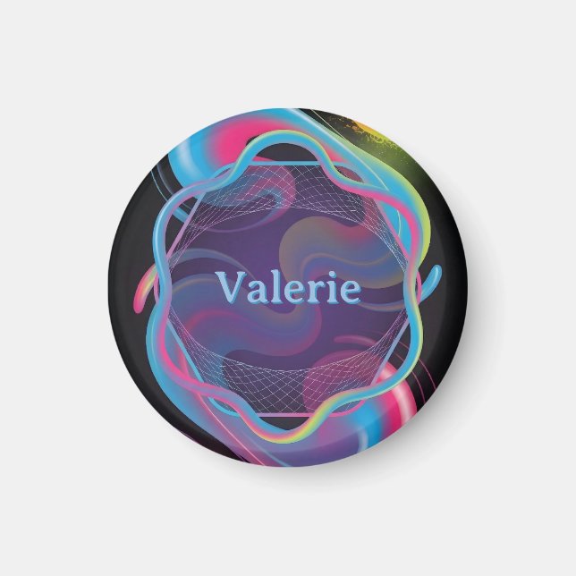 Neon Liquid Frame with Custom Name Magnet (Front)