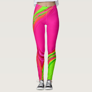 Neon Liquid Paint Dance Leggings