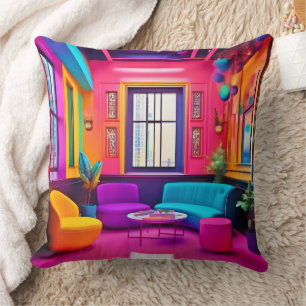 Neon Living Room Bold Colours Cushion