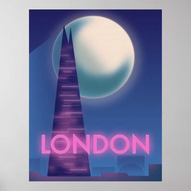 Neon London travel poster (Front)