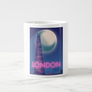 Neon London travel poster Large Coffee Mug