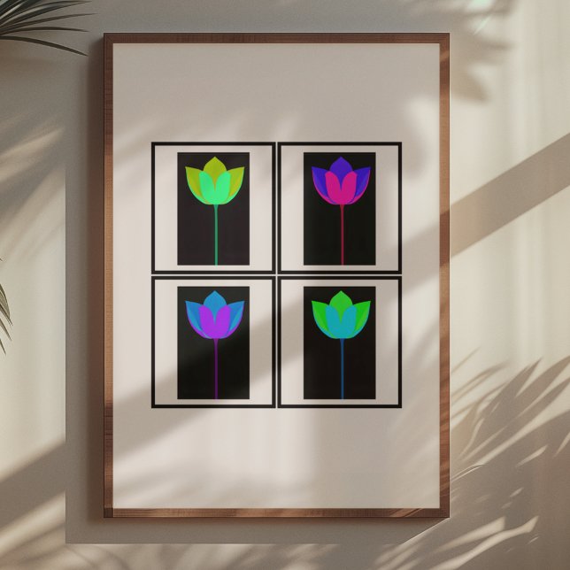 Neon Lotus Glow Poster (Creator Uploaded)