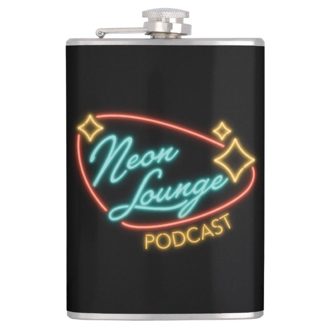 Neon Lounge Logo Flask (Front)