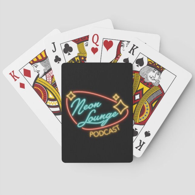 Neon Lounge Logo Phone Case Playing Cards (Back)