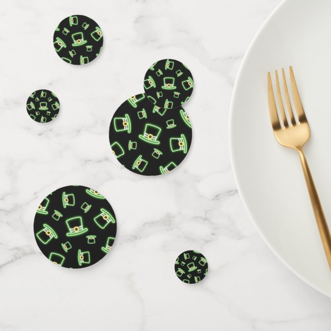 Neon Lucky Hats Confetti (Group)
