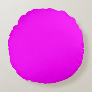 Neon Magenta Solid Colour Classic Round Cushion
