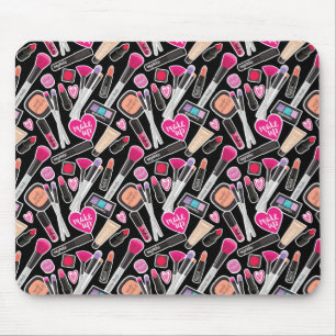 Neon Makeup Pattern Mouse Mat