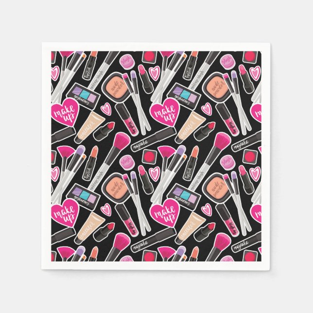 Neon Makeup Pattern Napkin (Front)