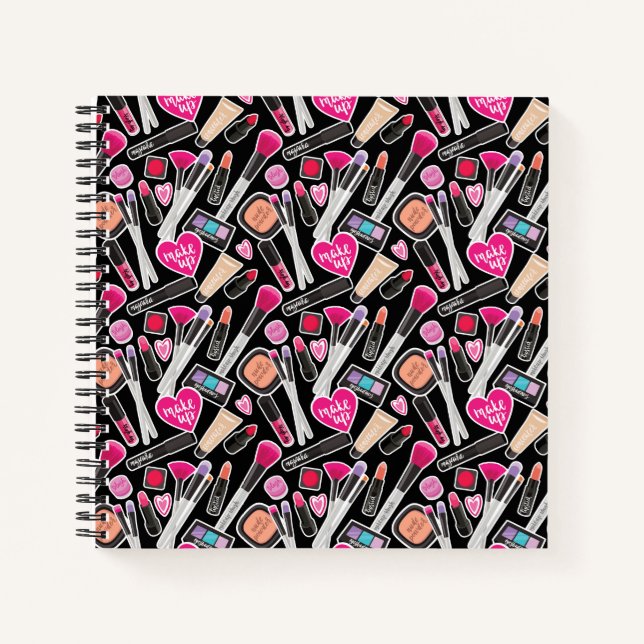 Neon Makeup Pattern Notebook (Front)