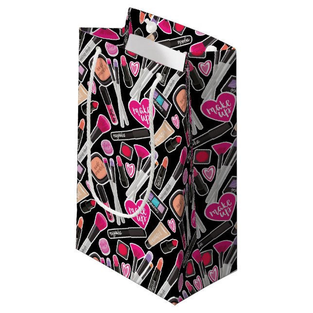 Neon Makeup Pattern Small Gift Bag (Front Angled)