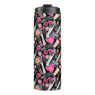Neon Makeup Pattern Thermal Tumbler