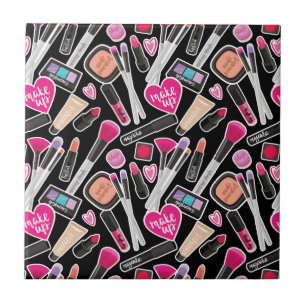 Neon Makeup Pattern Tile