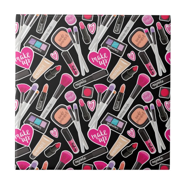 Neon Makeup Pattern Tile (Front)