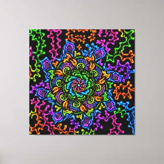 Neon Mandella Print