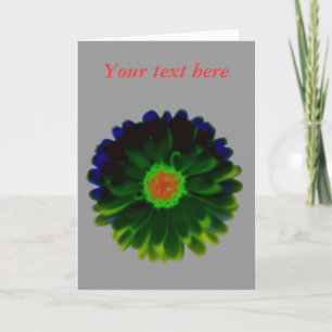 Neon Marigold Custom Greeting Card