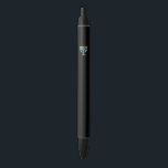 Neon Menorah Black Ink Pen<br><div class="desc">Blue menorah in neon sign style.</div>