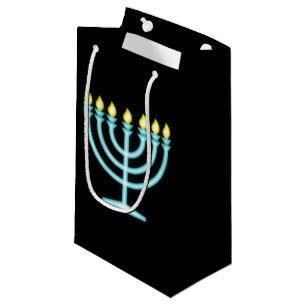 Neon Menorah Small Gift Bag