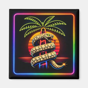 Neon Miami Nights Diamond opulence Luxury  Magnet